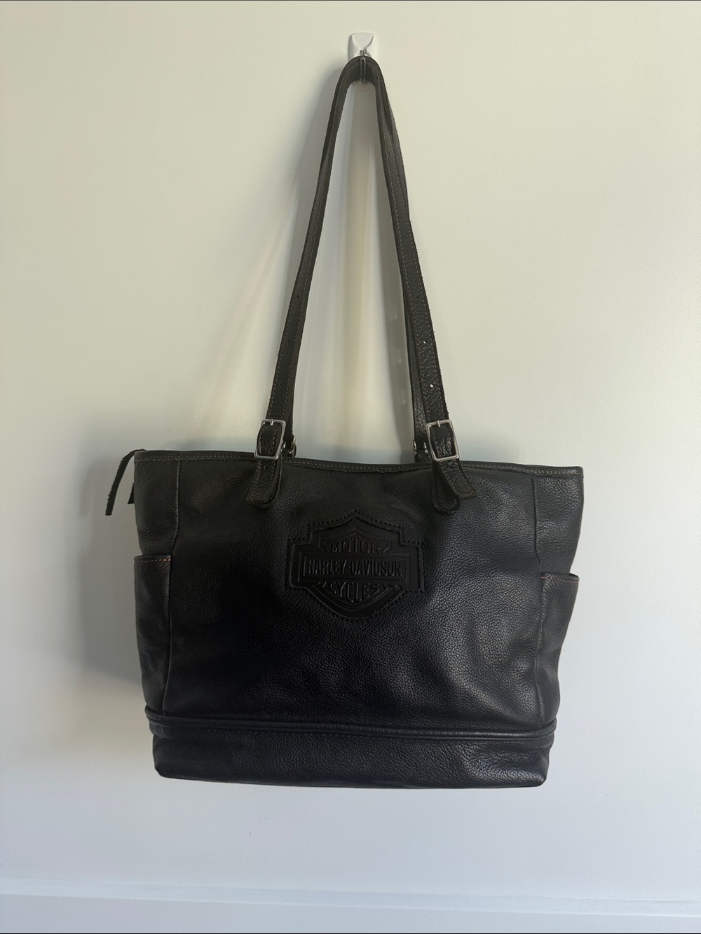 Harley-Davidson Black Embossed Leather Pocketbook